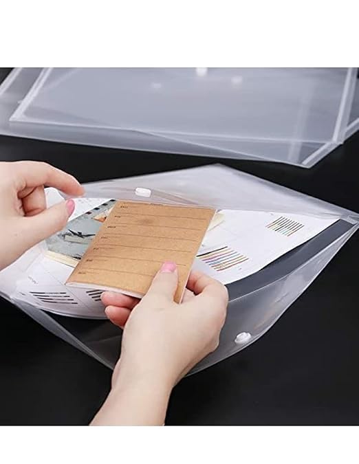 Infinity Cheque Book Folder, My Clear Bag A5 Size Transparent (Pack Of ...