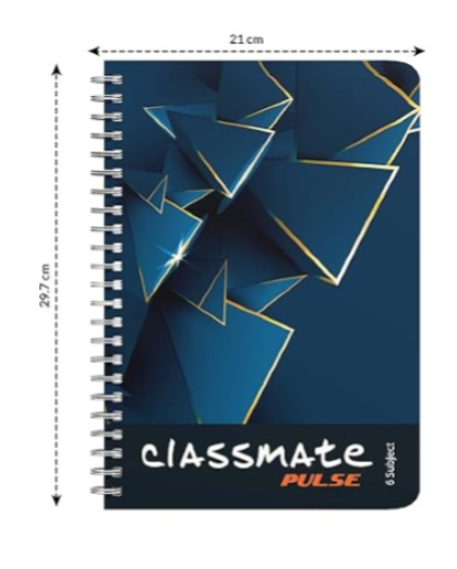Classmate Spiral Note Book A4 Size 180 Pages (Pack of 1)