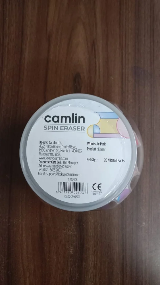 Camlin Spin Erasers-Pack Of 20