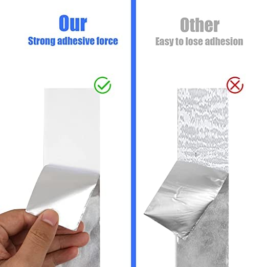 Kansuee Aluminium Foil Tape, Size 2 Inch 48mm x 20 Meter (Pack of 1)