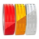 Kansuee Reflective Radium Tape, Warning Waterproof Tape, Size 2 Inch 48mm x 22 Meter Red Colour (Pack of 1)