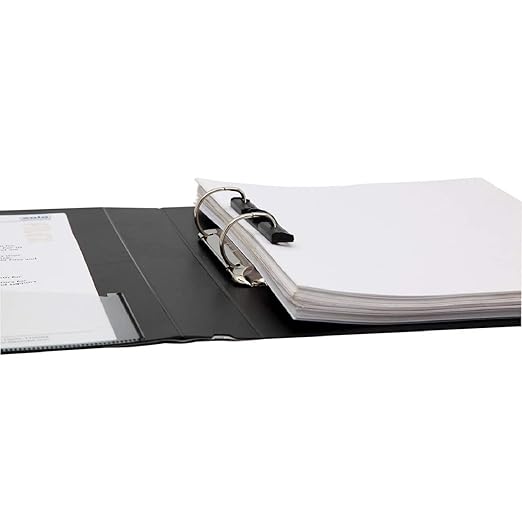 Redking Plastic 2D Ring Binder Clip File, A5 Size Voucher 