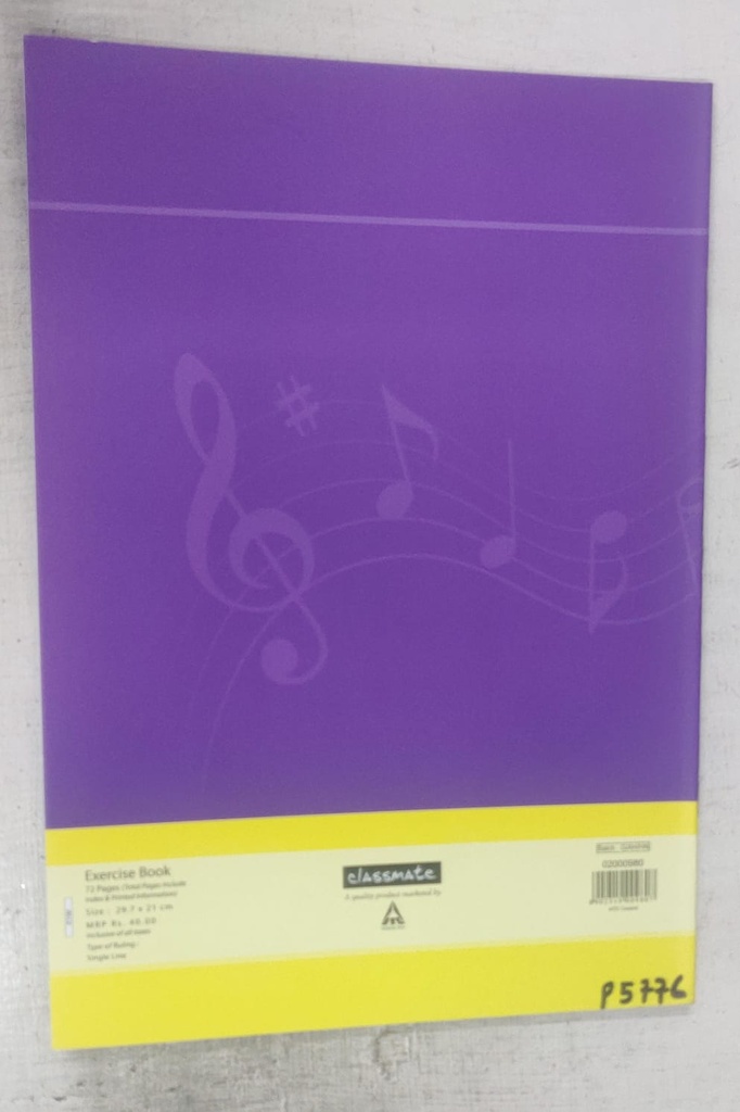 Classmate Chopda A4 72 Pages Single Line (Pack Of 12) | SHRI LALSHAH ...