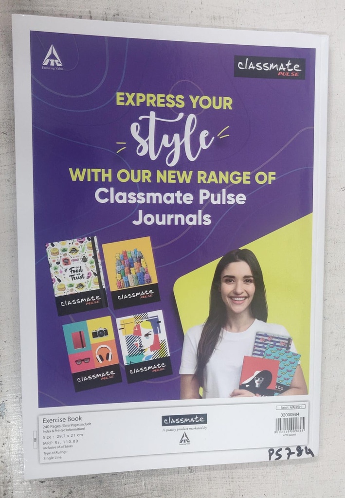 Classmate Chopda A4 240 Pages Single Line (Pack Of 6) | SHRI LALSHAH ...