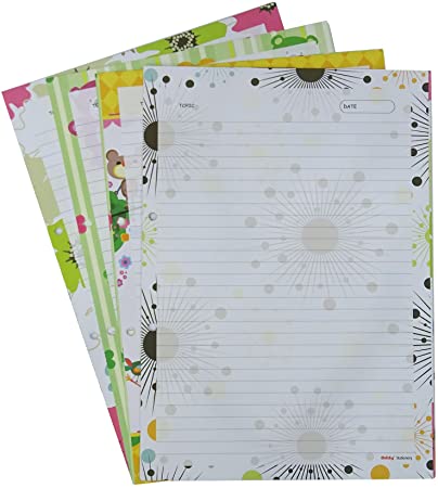 Oddy A4 Size 140 gsm Project Sheet Designer One Side Ruled Line
