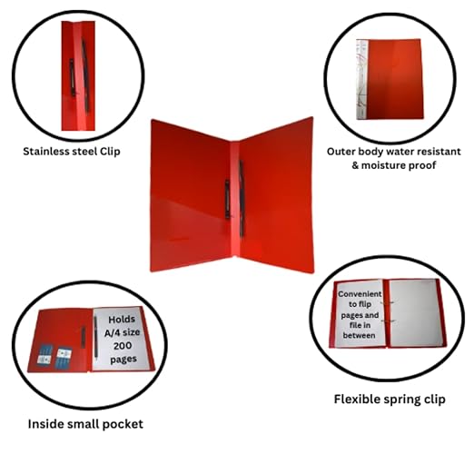 Redking Plastic File A4 Cobra Clip