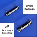 Redking Plastic File, (F/S) Legal 2D Ring Binder Clip File
