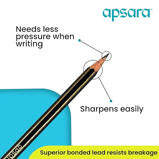Apsara Gold Pencils (Pack Of 10)