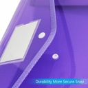 Plastic Document Button File Folder (Plastic Bag 14x10)