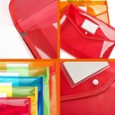 Plastic Document Button File Folder (Plastic Bag 14x10)