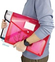 Plastic Document Button File Folder (Plastic Bag 14x10)