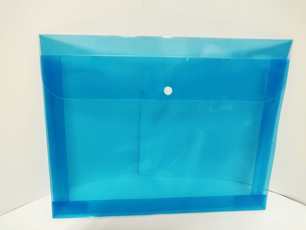 Plastic Transparent Document Button File Folder, Plastic Bag 14x10 (Pack Of 5)