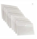 Plastic Transparent Document Button File Folder, Plastic Bag 15x11(Pack Of 5)