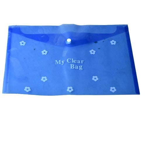 Vivid My Clear Bag Flower Design Full Size A4 Plastic File Folder (Pack Of 20)
