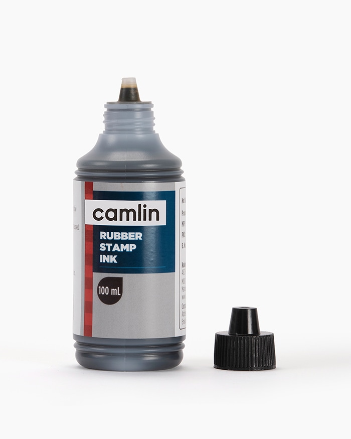 Camlin Rubber Stamp Pad Ink Black Colour 100 ml 