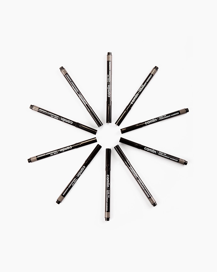 Camlin CD Marker Black (Pack Of 10)
