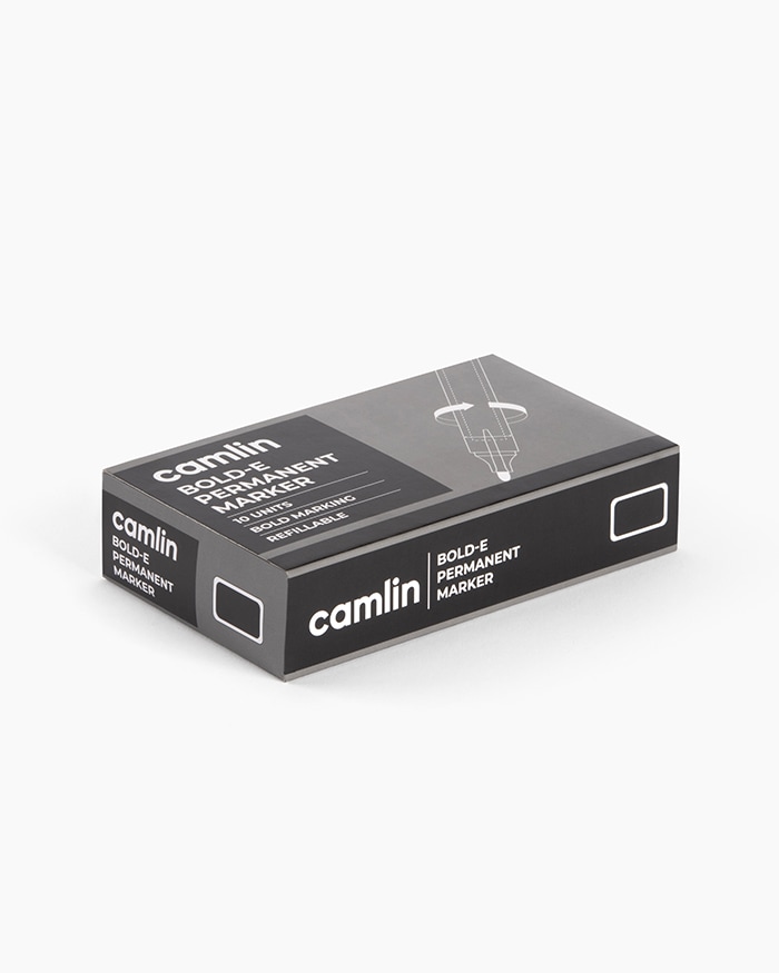 Camlin Permanent Marker Black (Pack Of 10)
