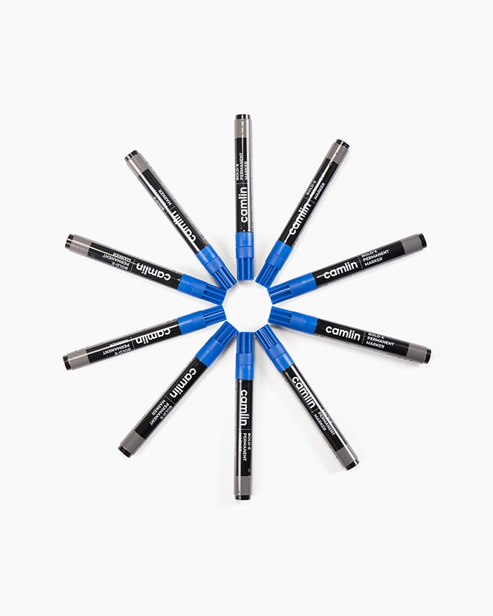 Camlin Permanent Marker Blue (Pack Of 10)
