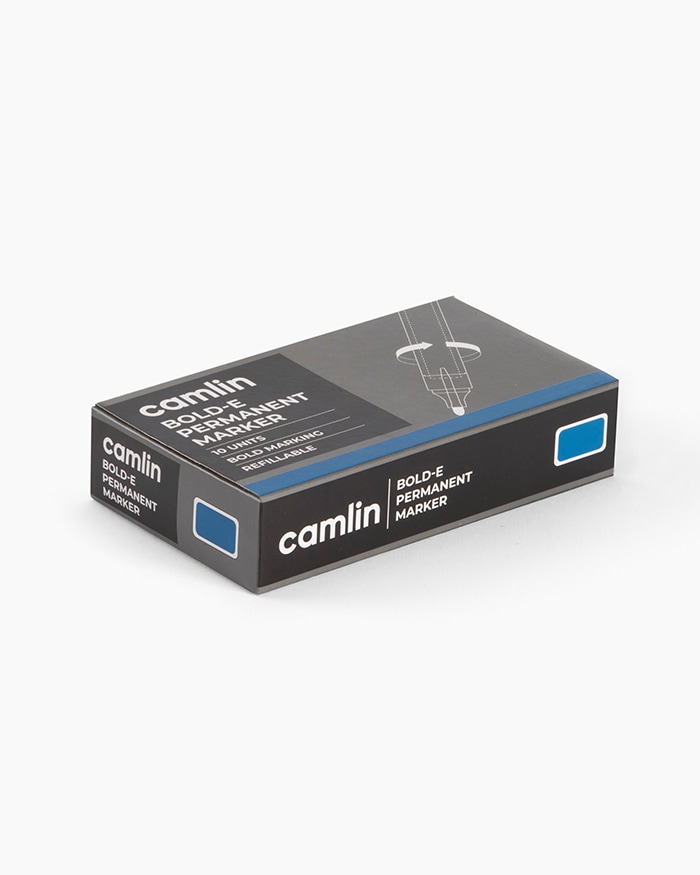 Camlin Permanent Marker Blue (Pack Of 10)