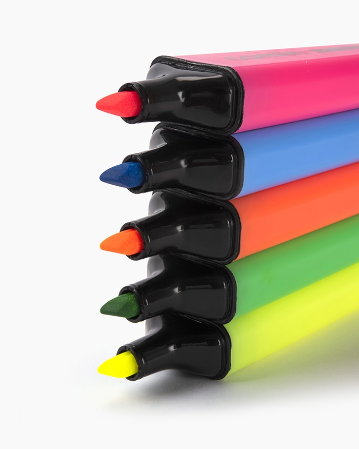 Camlin Highlighter Marker Pen Mix Colour (Pack Of 05)