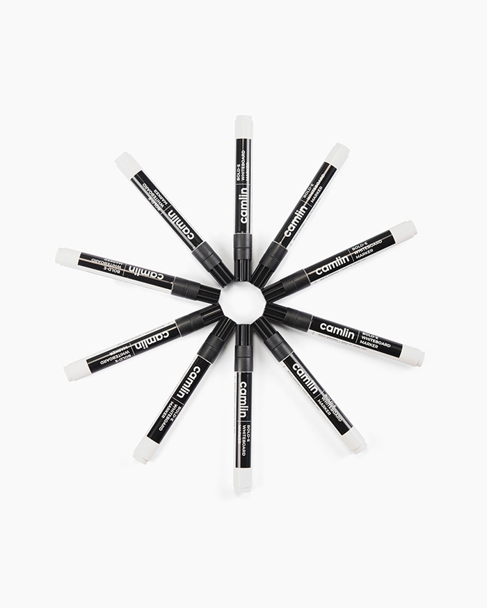 Camlin White Board Marker Black (Pack Of 10)