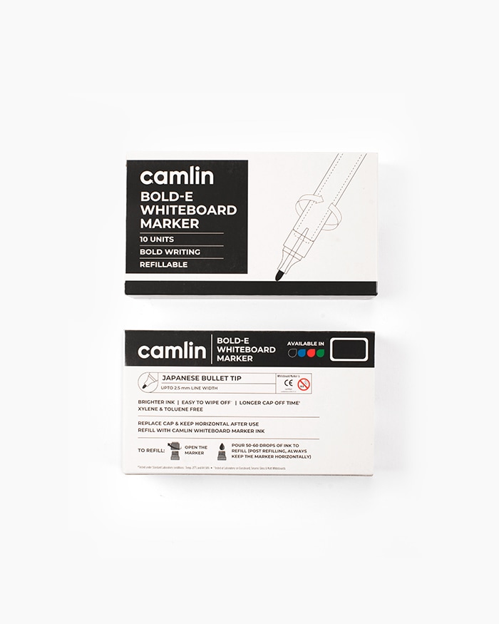 Camlin White Board Marker Black (Pack Of 10)