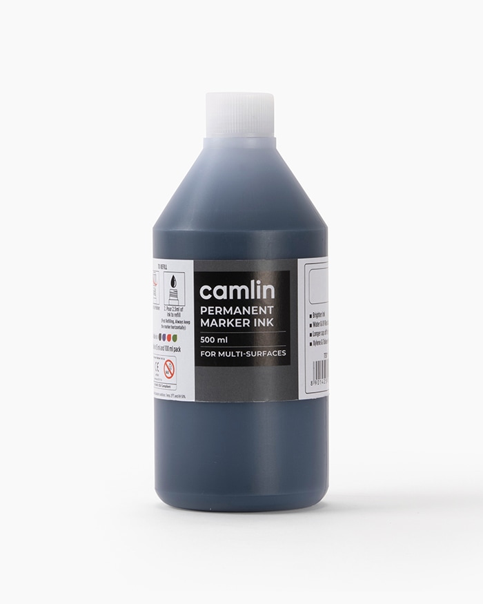 Camlin Permanent Marker Ink Black 500 ml