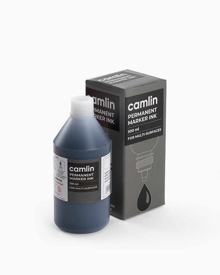 Camlin Permanent Marker Ink Black 500 ml