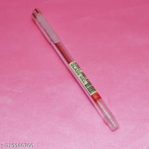 Flair Glass Gel Pen Red (Pack Of 10)