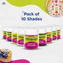 Fevicryl Acrylic Colours Sunflower Kit 10 Shades