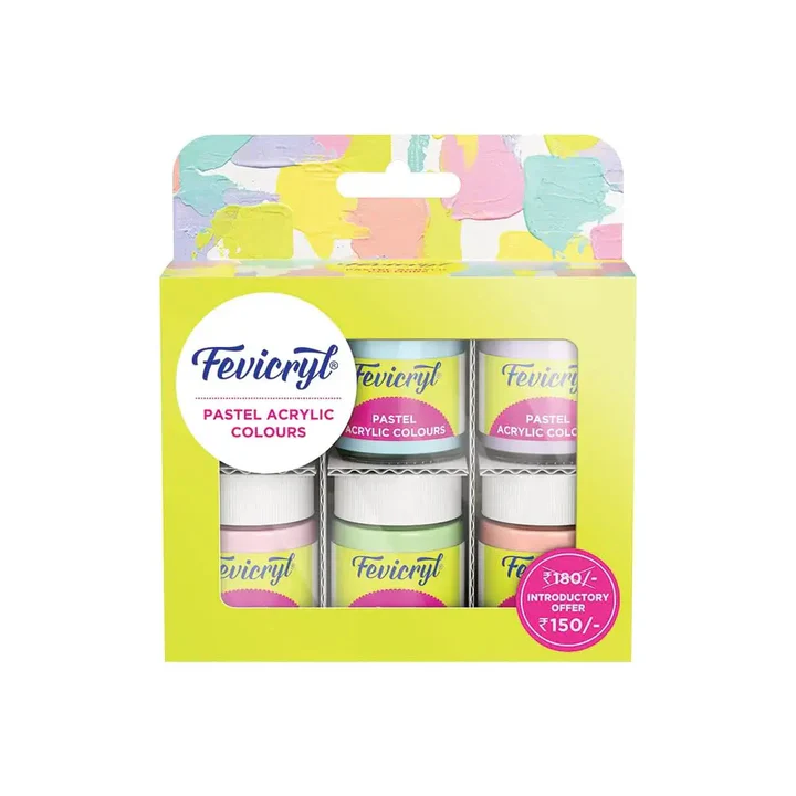 Fevicryl Acrylic Colours Pastel Kit 6 Shades