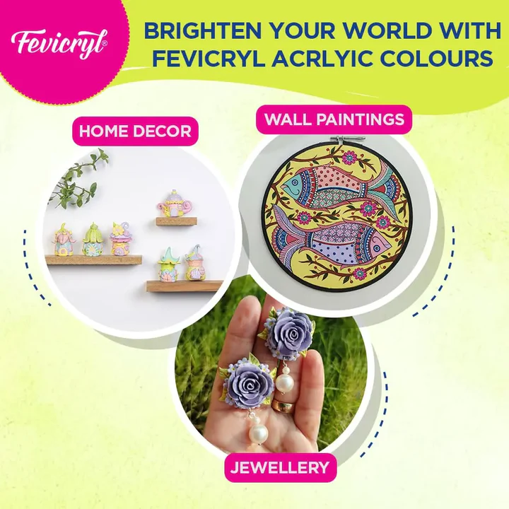 Fevicryl Acrylic Colours Pastel Kit 6 Shades