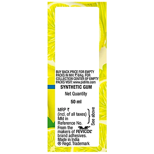Pidilite Fevigum Synthetic Adhesive Lime Fragrance 50ml (Pack Of 10)