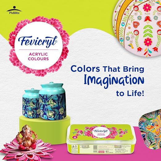Pidilite Fevicryl Acrylic Colours Sunflower Kit 10 Shades