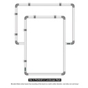 White & Green Board 2x1.5 Feet Non Magnetic Double Sided Board