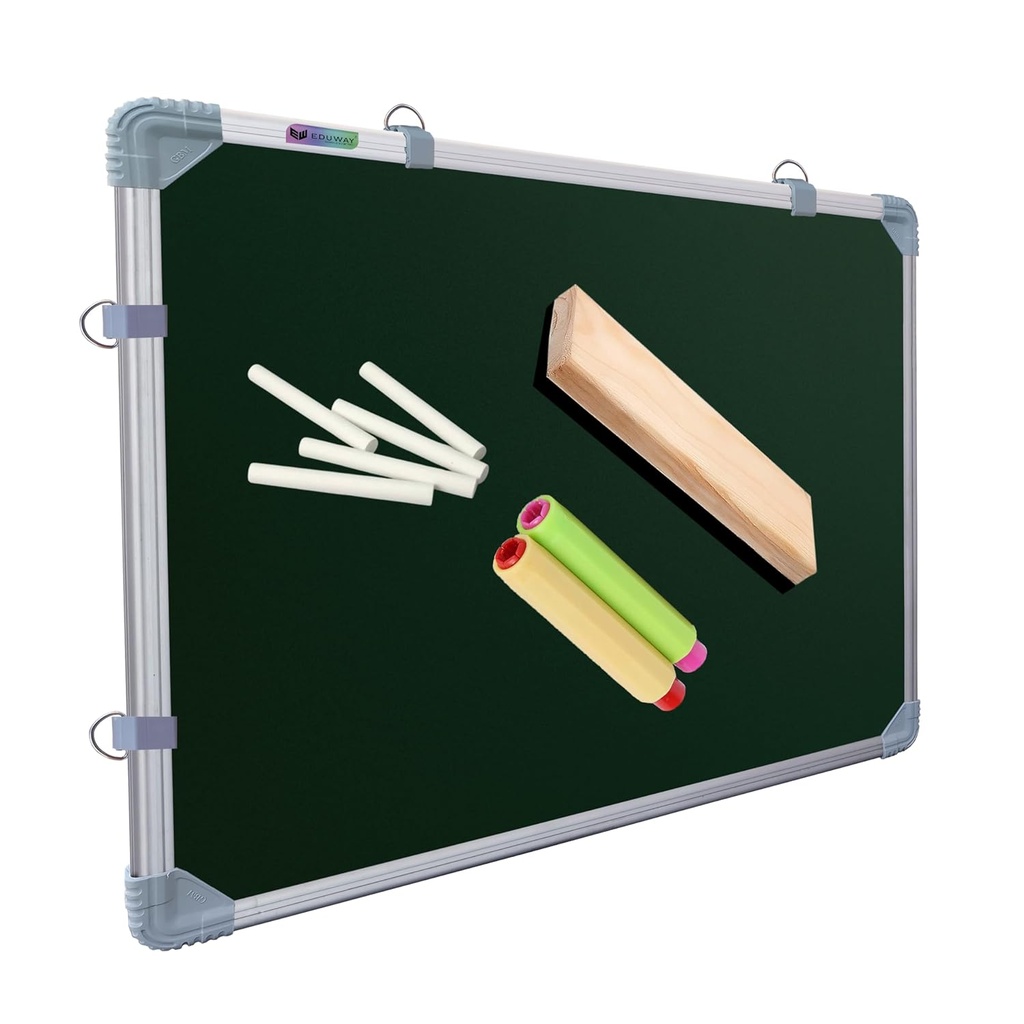 White & Green Board 2x1.5 Feet Non Magnetic Double Sided Board