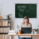 White & Green Board 2x1.5 Feet Non Magnetic Double Sided Board