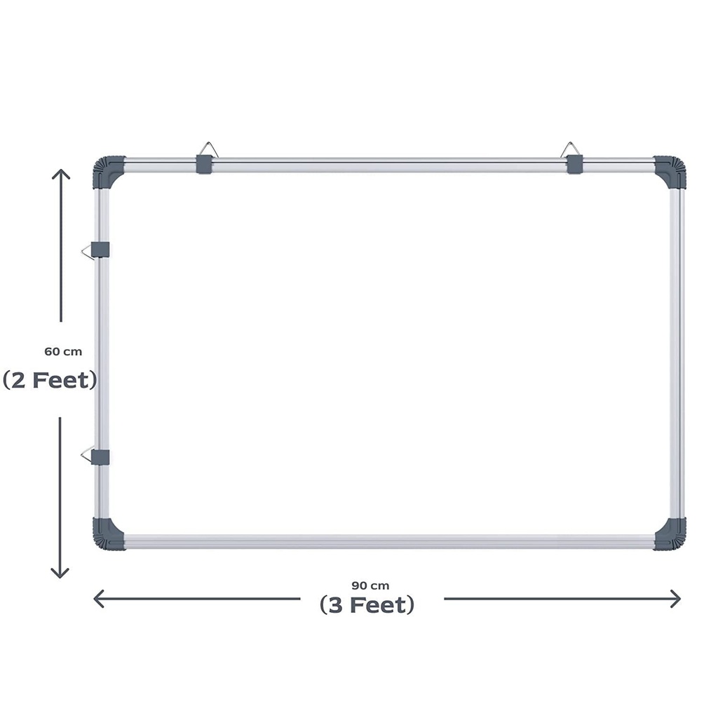 White & Green Board 2x3 Feet Non Magnetic Double Sided Board