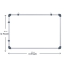 White & Green Board 2x3 Feet Non Magnetic Double Sided Board