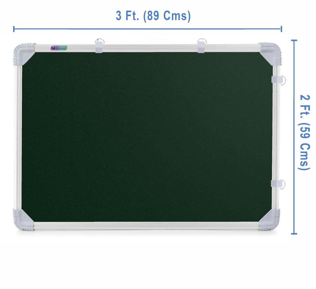 White & Green Board 2x3 Feet Non Magnetic Double Sided Board