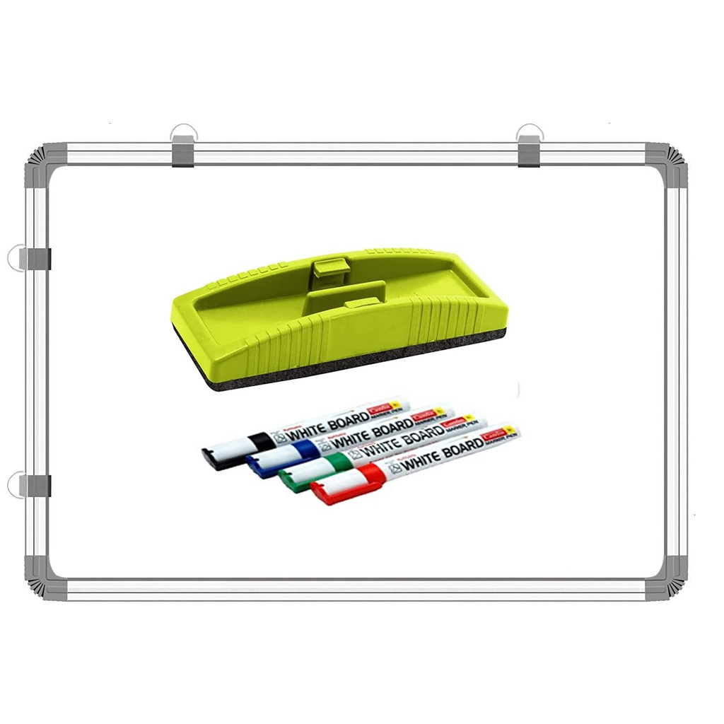 White & Green Board 2x3 Feet Non Magnetic Double Sided Board