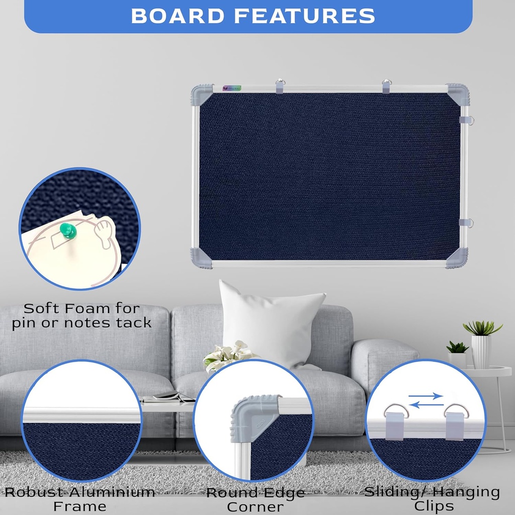 Notice Board / Pin Up Board 2x1.5 Feet 