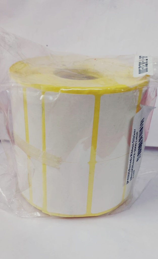 Direct Thermal Barcode Label Roll 1.5x1 Inch (38mmx25mm / 2up) 3000 Label