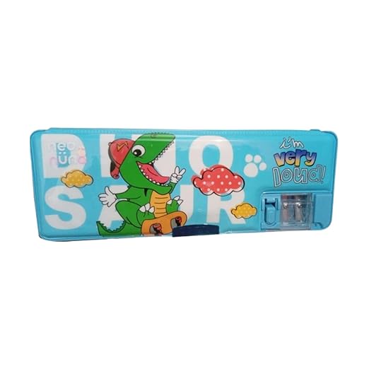 China Magnetic Stylish Pencil Box with Light Compass