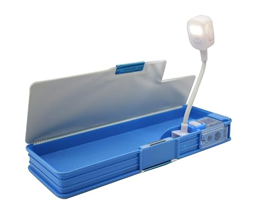 China Magnetic Stylish Pencil Box with Light Compass