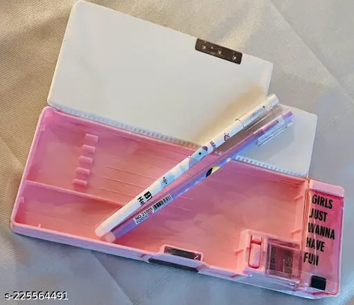 China Multipurpose Magnetic Stylish Pencil Box with Side Khanu Compass