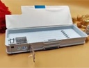 China Multipurpose Magnetic Stylish Pencil Box with Side Khanu Compass