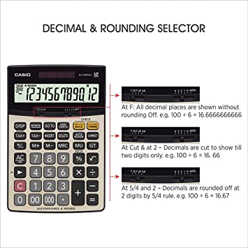 Casio DJ-220D Plus Premium Desktop Calculator Extra Large Display (12 Digits)