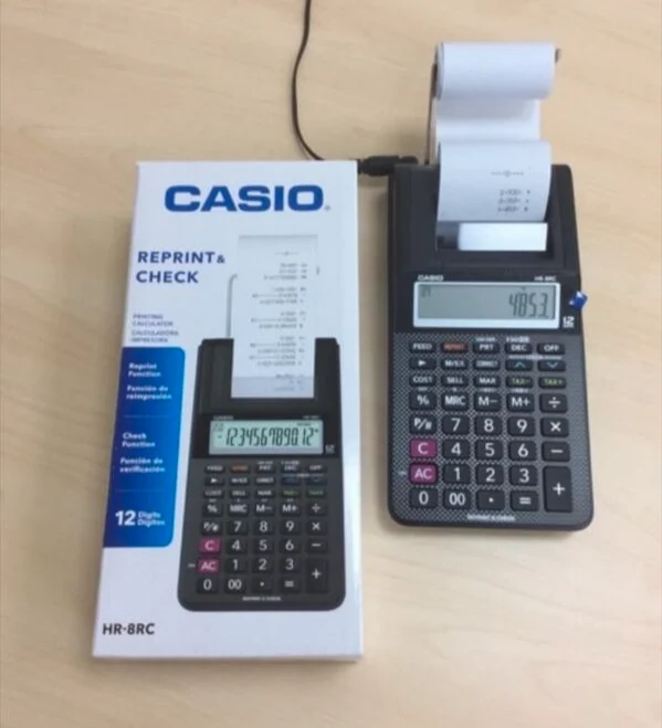 Casio HR-8RC Printing Calculator with Reprint Feature (12 Digits)