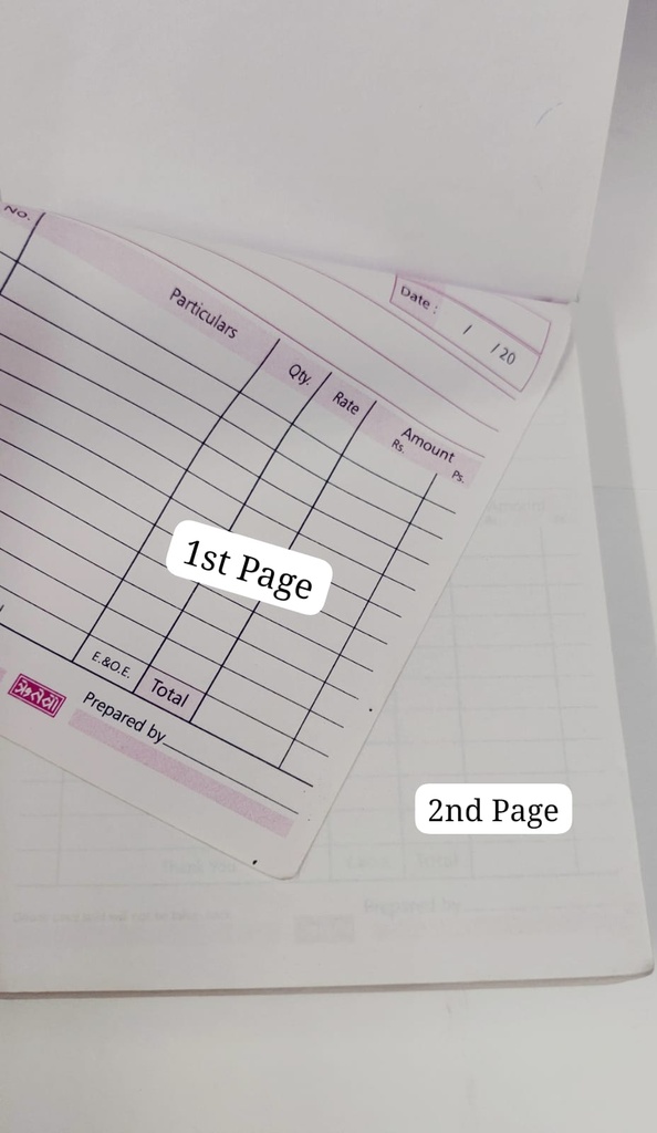 Cash Memo Book No.0  (Pack Of 12)